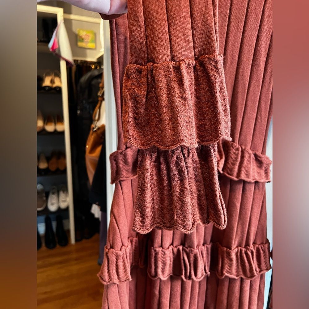 Rachel Parcell Rib Mini Dress with Pointelle Ruffles - Picture 5 of 7